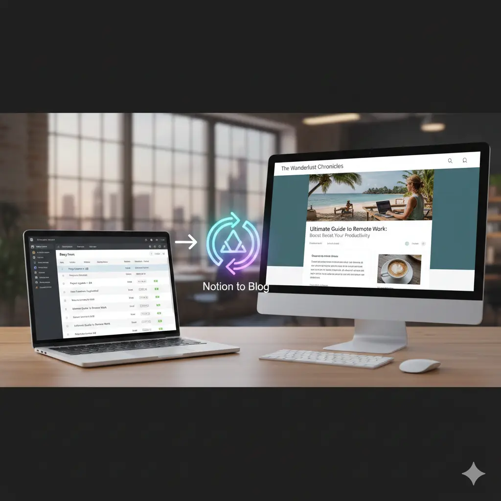 Notion to Blog transformation preview